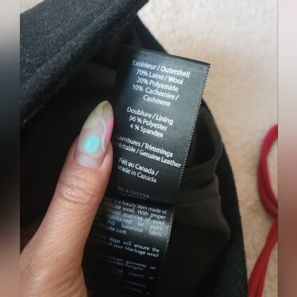 Mackage | Wool Pea Coat with removable hood - Picture 15 of 16